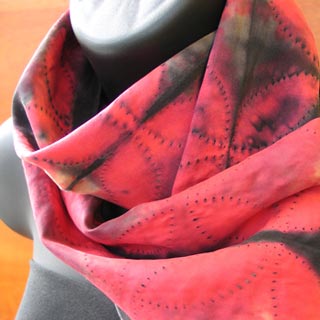 Scarves featured at Mackerel Sky Gallery of Contemporary Craft