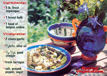 Spring Vegetables recipe from Mackerel Sky Gallery of Contemporary Craft