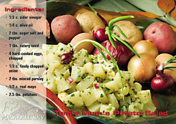 Tom's Mom's Potato Salad recipe from Mackerel Sky Gallery of Contemporary Craft